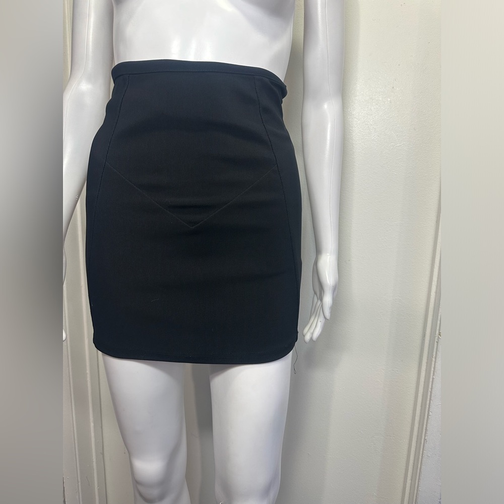 Black mini skirt